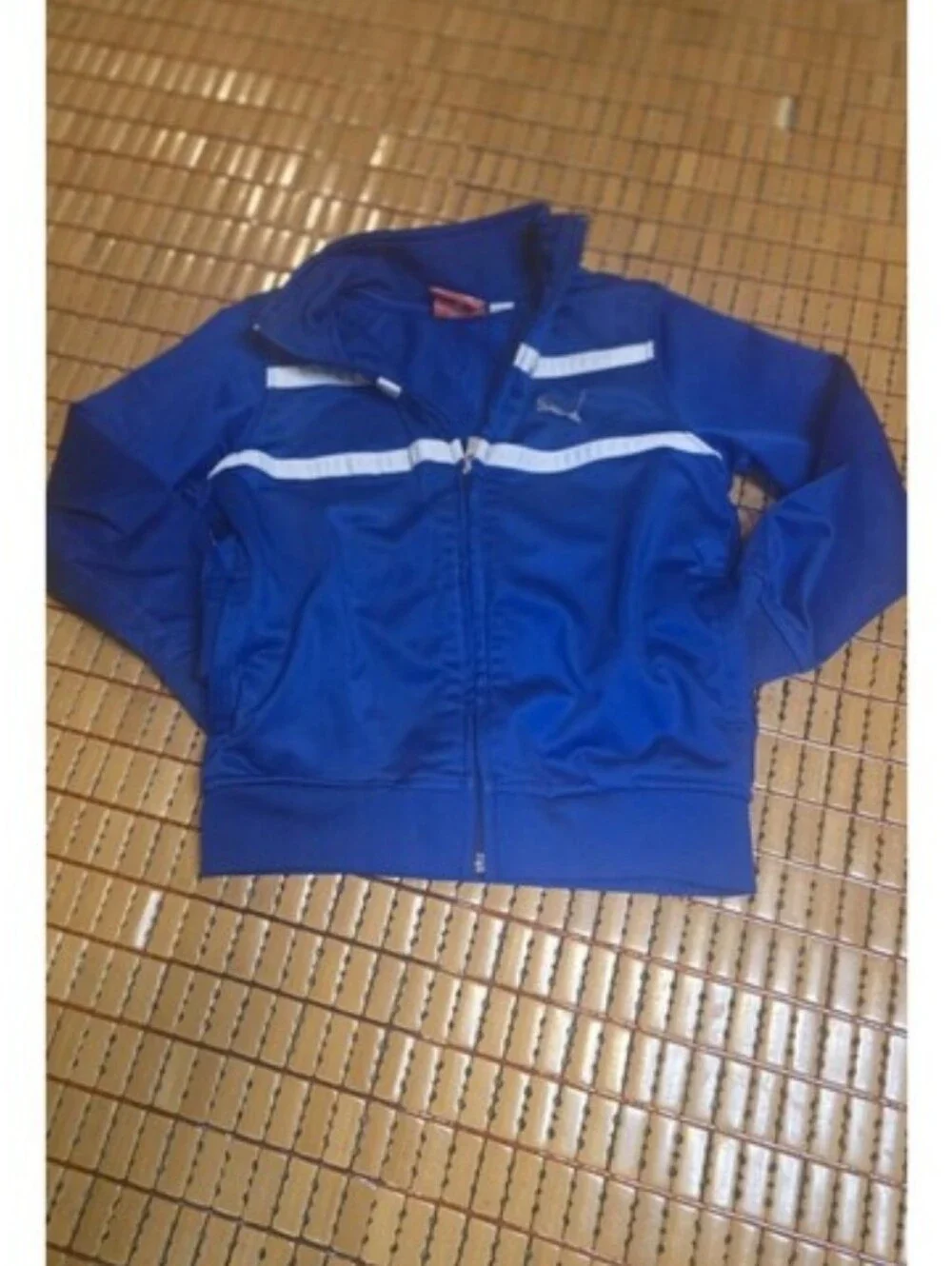 Puma Youth Boys Full Zip Athletic Lightweight Athletic Track Jacket Size 4 Blue